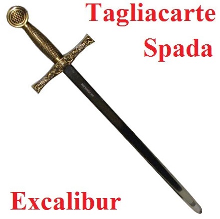 Tagliacarte spada excalibur di re art� - mini spada  da collezione .